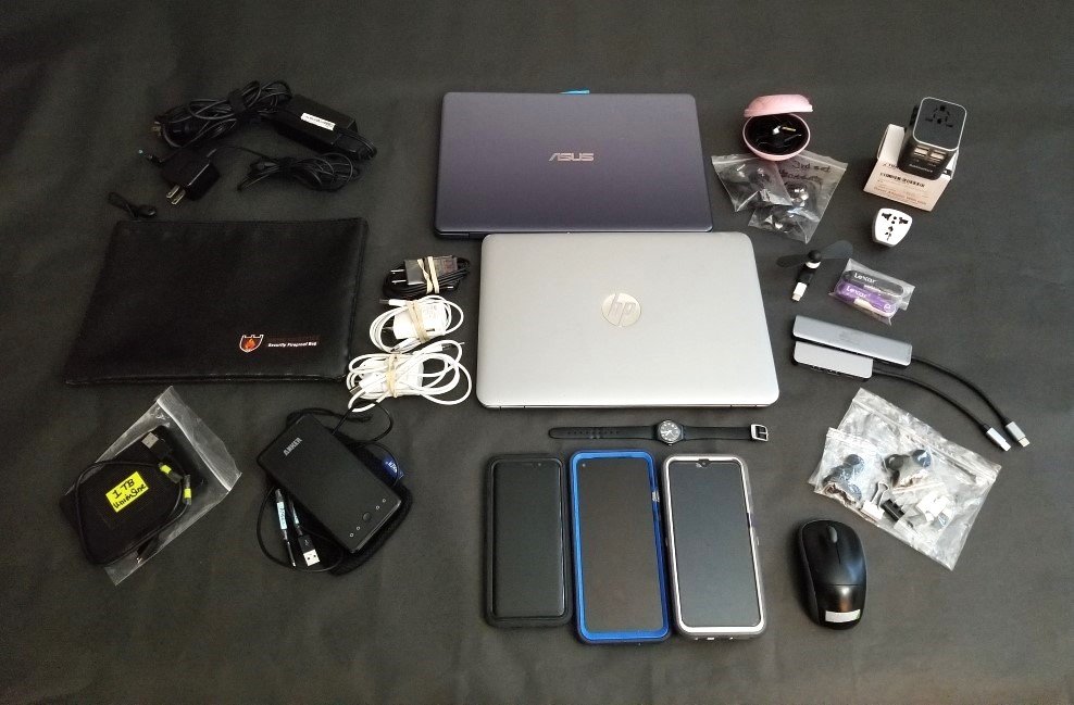 What digital nomads travel with